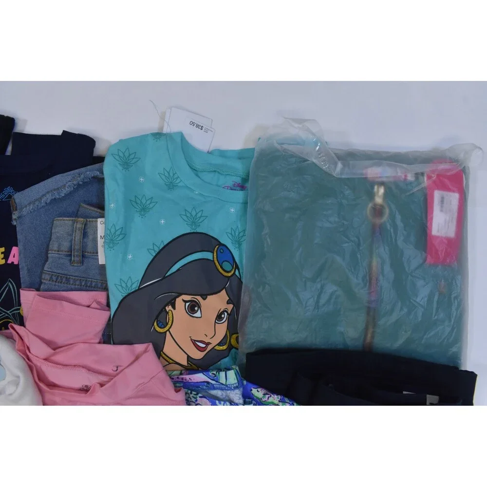 Wholesale Bulk Lot Of 10 Girls Size Large 10/12 Mixed Season Tops Bottoms